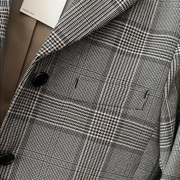 H&M Gray Plaid Blazer-fully lined-NWT - Picture 4 of 6